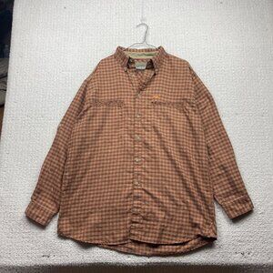 Pacific Trail Houndstooth Plaid Flannel Button Up Long Sleeve Shirt Men Sz XL*